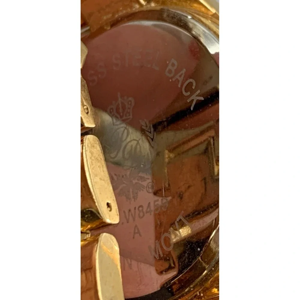 Premier Designs Womens Watch 40mm Gold Tone Dial Crystals Needs Battery